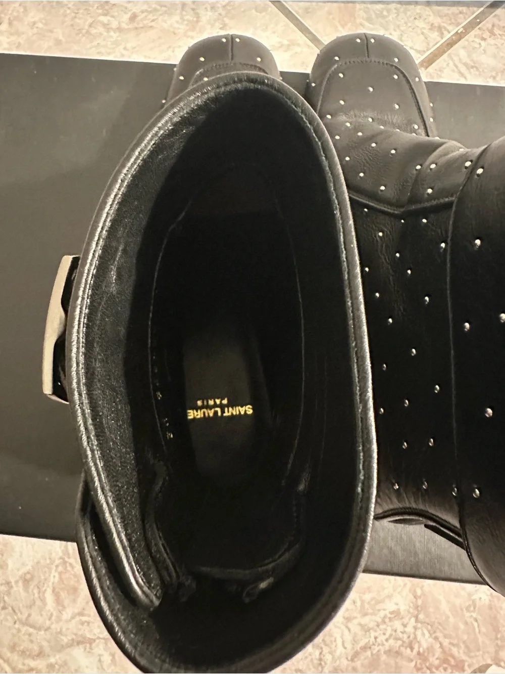 Saint Laurent Paris Studded Leather Ankle Boots Men’s EU 41 / US 8